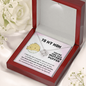 To My Mother Puffer Cute Love Knot Message Necklace for Mother | A Sentimental Letter To Mother | Mother's Day, Birthday Gift for Mom