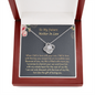 To My Future Mother In Law I Promise To Cherish Your Son Love Knot Necklace | Mother In Law Gift | Bride to Mother In Law Gift