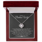 To My Badass Wife Living The Dream Cubic Zirconia Necklace | Anniversary Gift For Wife, Gift for Wife Birthday, Christmas Gift For Wife