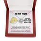 To My Mother Puffer Cute Love Knot Message Necklace for Mother | A Sentimental Letter To Mother | Mother's Day, Birthday Gift for Mom