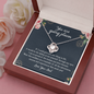 To my Daughter, You Are Going Places Love Knot Necklace | Gift for Daughter From Dad | Motivational Gift for my Daughter from Dad