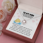 To My Mother Puffer Our Bond Will Persist Funny Mother's Day Love Knot Necklace | Gift For Mother