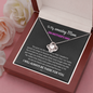To My Amazing Mom Our Hearts Are Connected Forever Love Knot Necklace | Gift to Mom from Daughter/Son | Mother's Day Gift to Mom