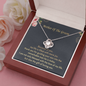 Mother Of The Groom Thank You For Guiding Your Son Love Knot Necklace | Mother In Law Gift | Bride to Mother In Law Gift