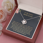 To My Future Mother In Law I Promise To Cherish Your Son Love Knot Necklace | Mother In Law Gift | Bride to Mother In Law Gift