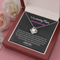 To My Amazing Mom Distance Never Separates Two Hearts Love Knot Necklace | Gift to Mom from Daughter/Son | Mother's Day Gift to Mom