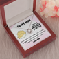 To My Mom, You're One Bad Mother Puffer Funny Mother's Day Love Knot Necklace | Gift For Mother