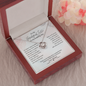 To My Unbiological Sister On My Wedding Day | Jewelry Gift for Sister of the Bride Wedding Day | Gift for Sister of the Bride Love Knot Necklace