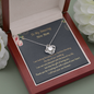 To My Amazing New Mom Thank You For Trusting Me Love Knot Necklace | Mother In Law Gift | Bride to Mother In Law Gift