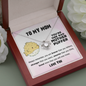 To My Mom, You're One Bad Mother Puffer Funny Mother's Day Love Knot Necklace | Gift For Mother