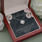 To My Beautiful Wife, Love Knot Necklace | Anniversary Gift for Wife | Luxurious Necklace Gift for Wife | Wife Birthday, Christmas Gift