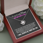 To My Mom In This Crazy World We Have Each Other Love Knot Necklace | Gift to Mom from Daughter/Son | Christmas, Birthday, & Mother's Day Gift to Mom