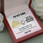 To My Mother Puffer Cute Sentimental Message for Mother Love Knot Necklace | Mother's Day, Birthday Gift for Mom