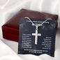 Mom Memorial Cross Necklace Chain Link | Loss of Mother Gift | Mother Loss Sympathy Gift | Mother Memorial Gift