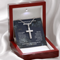 Mom Memorial Cross Necklace Chain Link | Loss of Mother Gift | Mother Loss Sympathy Gift | Mother Memorial Gift