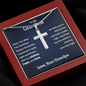 To My Grandson Cross Necklace, Gift From Grandpa, Grandson Birthday, Graduation from Grandpa