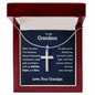 To My Grandson Cross Necklace, Gift From Grandpa, Grandson Birthday, Graduation from Grandpa