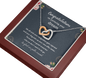 Congratulations On Pursuing Your Dream So Glad Farewell To A Great Coworker Interlocking Hearts Necklace | Farewell Gift for Coworker | New Job Gift | Fresh Start Gift for Coworker