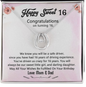 Happy Sweet 16 You Will Always Be Our Little Girl Birthday Necklace | Gift For Daughter's 16th Birthday | Sweet 16 Birthday Gift