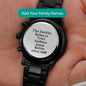 Personalized Engraved Chronograph Watch, Fathers day gift, Name Charm Watch for Men with Family Names