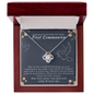 First Communion Heart Necklace | First Communion Gift Girl | First Holy Communion - Gift for Daughter, Goddaughter, Granddaughter