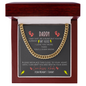 Daddy To Be You Are My Hero from Baby Bump Cuban Link Chain | Daddy To Be Cuban Link Necklace Gift | First Time Dad Gift | New Dad Gift | New Dad Jewelry Gift