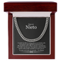 Para Mi Nieto Te Amo Con Todo Mi Corazon Cuban Link Chain Necklace | Regalo Para Nieto | Regalo de Navidad