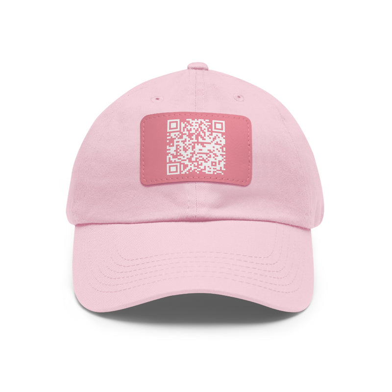Fuck You QR Code Leather Patch Hat, Funny Trucker Hat, Sarcastic Gift for Friends, Gift for Coworker, Adult Humor Summer Cap