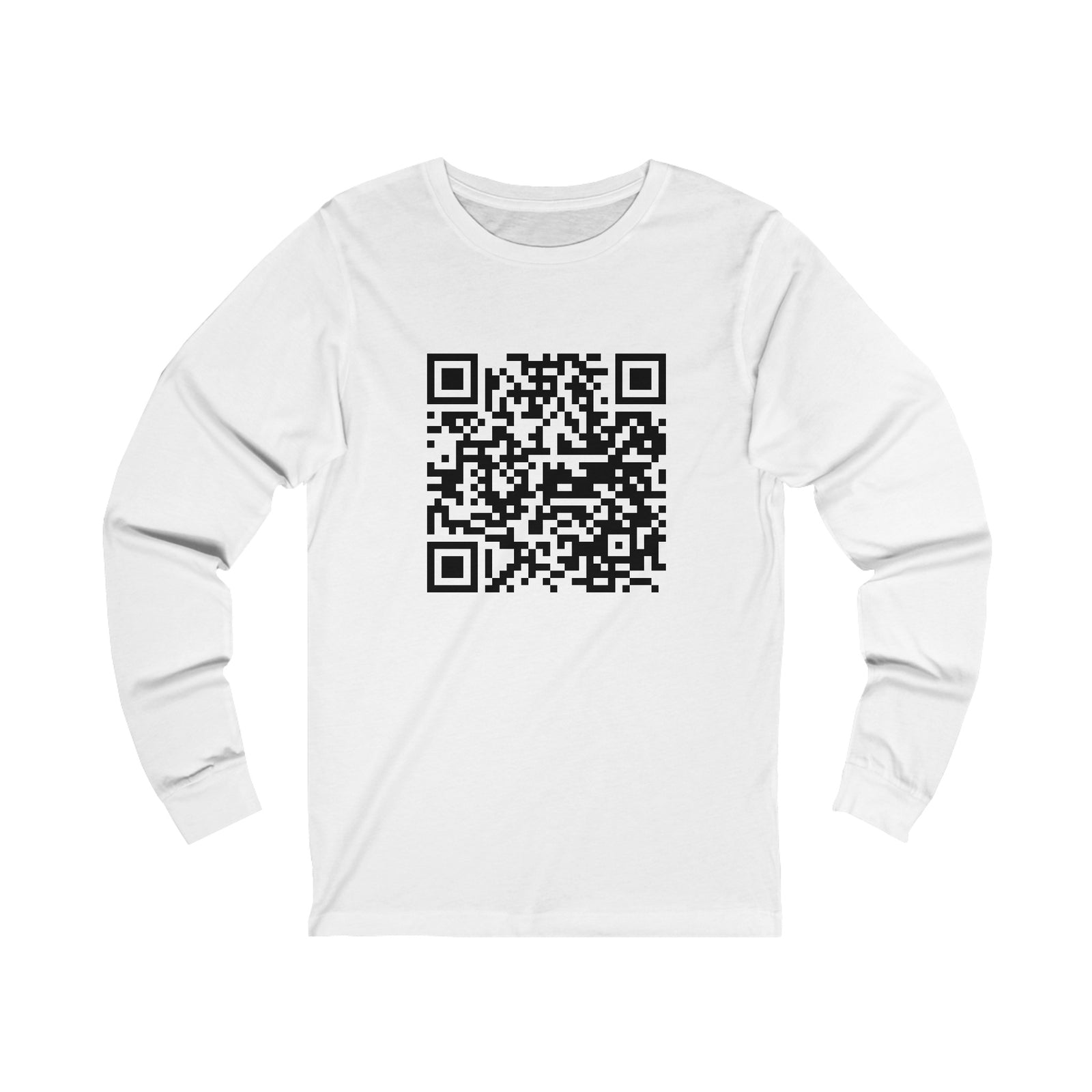 Fuck You QR Code Long Sleeve Tee, Funny Saying Shirt, Sarcastic Gift for Friends, Gift for Coworker, Adult Humor Tees