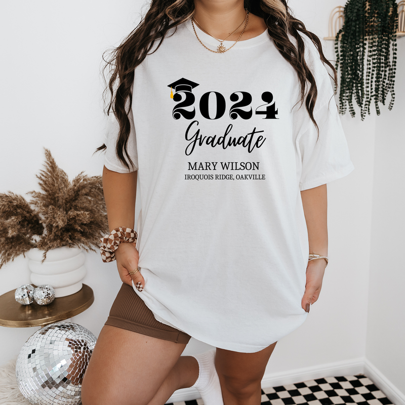 Custom 2024 Senior High School Graduation Shirt, College Fund Venmo Shirts, Education Fund Gift for Newly Graduates