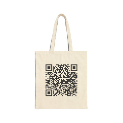 Fuck You QR Code Cotton Canvas Tote Bag, Funny Bag Gift Sarcastic Gift for Friends, Gift for Coworker, Adult Humor Funny Tote Bag