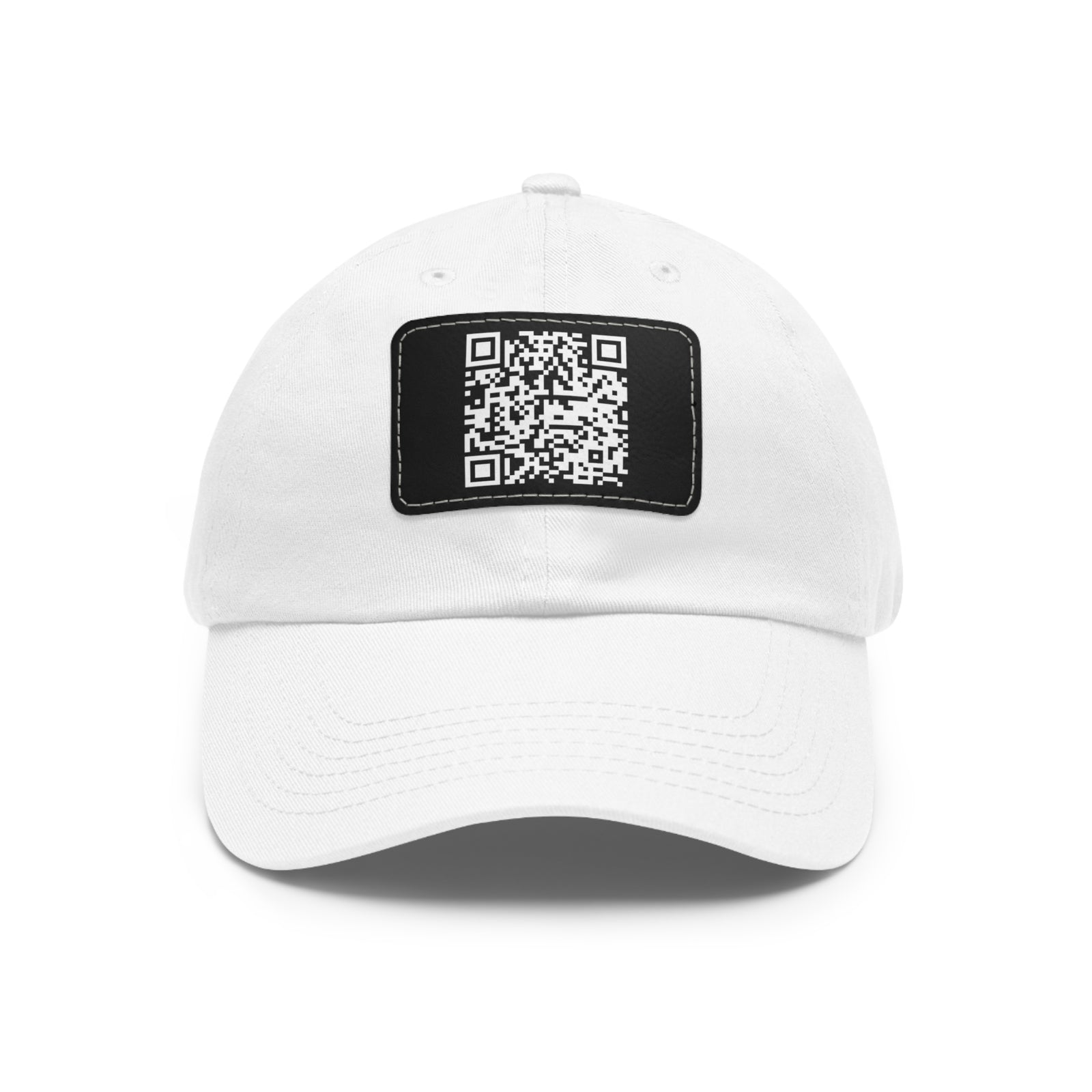 Fuck You QR Code Leather Patch Hat, Funny Trucker Hat, Sarcastic Gift for Friends, Gift for Coworker, Adult Humor Summer Cap
