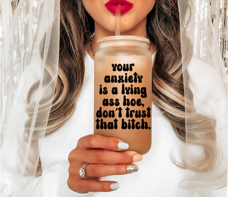 Funny Anxiety Mug, Best Friend Gift, Introvert Coffee Mug, Mental Health Awareness Cup, Best Friend Tumbler, Cheer Up Gift Glass Can