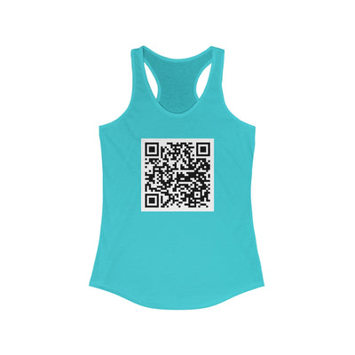 Fuck You QR Code Racerback Tank, Funny Saying Shirt, Sarcastic Gift for Friends, Gift for Coworker, Adult Humor Tee