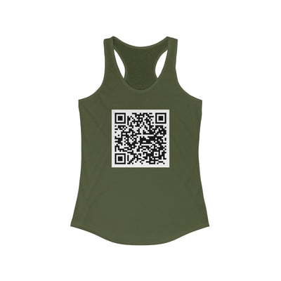 Fuck You QR Code Racerback Tank, Funny Saying Shirt, Sarcastic Gift for Friends, Gift for Coworker, Adult Humor Tee