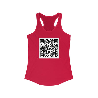 Fuck You QR Code Racerback Tank, Funny Saying Shirt, Sarcastic Gift for Friends, Gift for Coworker, Adult Humor Tee