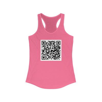 Fuck You QR Code Racerback Tank, Funny Saying Shirt, Sarcastic Gift for Friends, Gift for Coworker, Adult Humor Tee