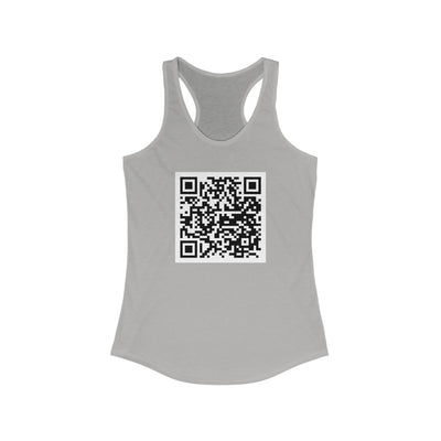 Fuck You QR Code Racerback Tank, Funny Saying Shirt, Sarcastic Gift for Friends, Gift for Coworker, Adult Humor Tee