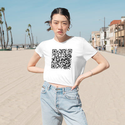 Fuck You QR Code Crop Top