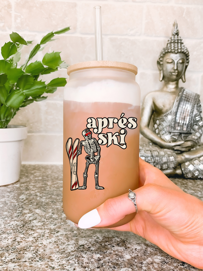 Après Ski 16 oz Glass Mug Tumbler Gifts For Skier Après Ski  Extreme Sport Altitude Kit