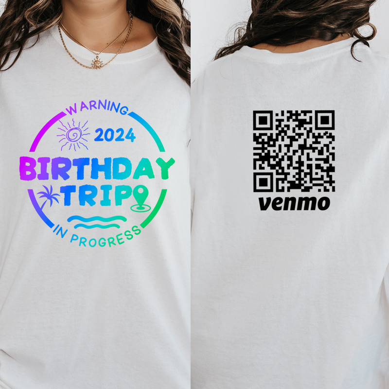 Personalized Birthday Trip Shirts, Custom Venmo Shirts, Girls Trip Shirts,  Birthday Party Shirt, Birthday Crew Travel Shirt, Gift for Her