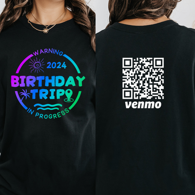 Personalized Birthday Trip Shirts, Custom Venmo Shirts, Girls Trip Shirts,  Birthday Party Shirt, Birthday Crew Travel Shirt, Gift for Her