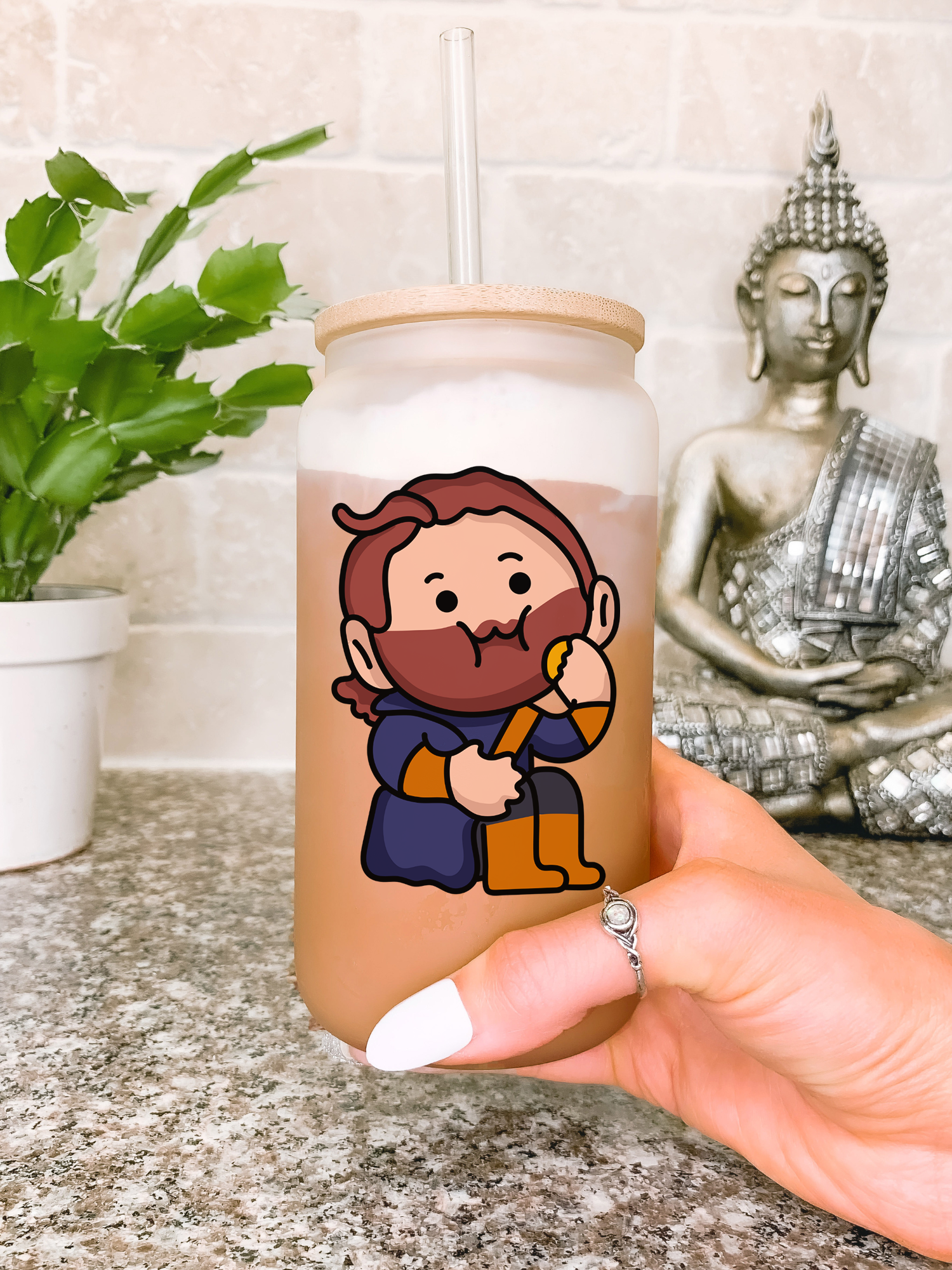 Baldur's Gate 3 Tumbler, Funny Baldur's Gate Character Glass Mug, Gamer Gift for Girlfriend, Video Gaming Gift, Christmas Gift for Teens