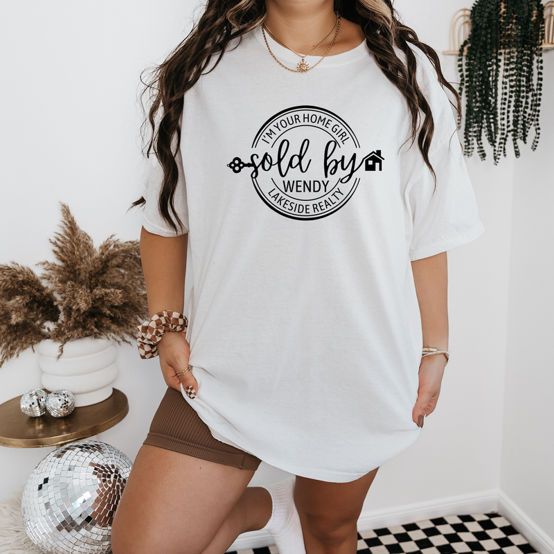 Personalized Real Estate Agent Shirt, I'm Your Home Girl Sold By Contact Me, Custom QR Code Tee, Business Tshirt, Closing Gift for Her