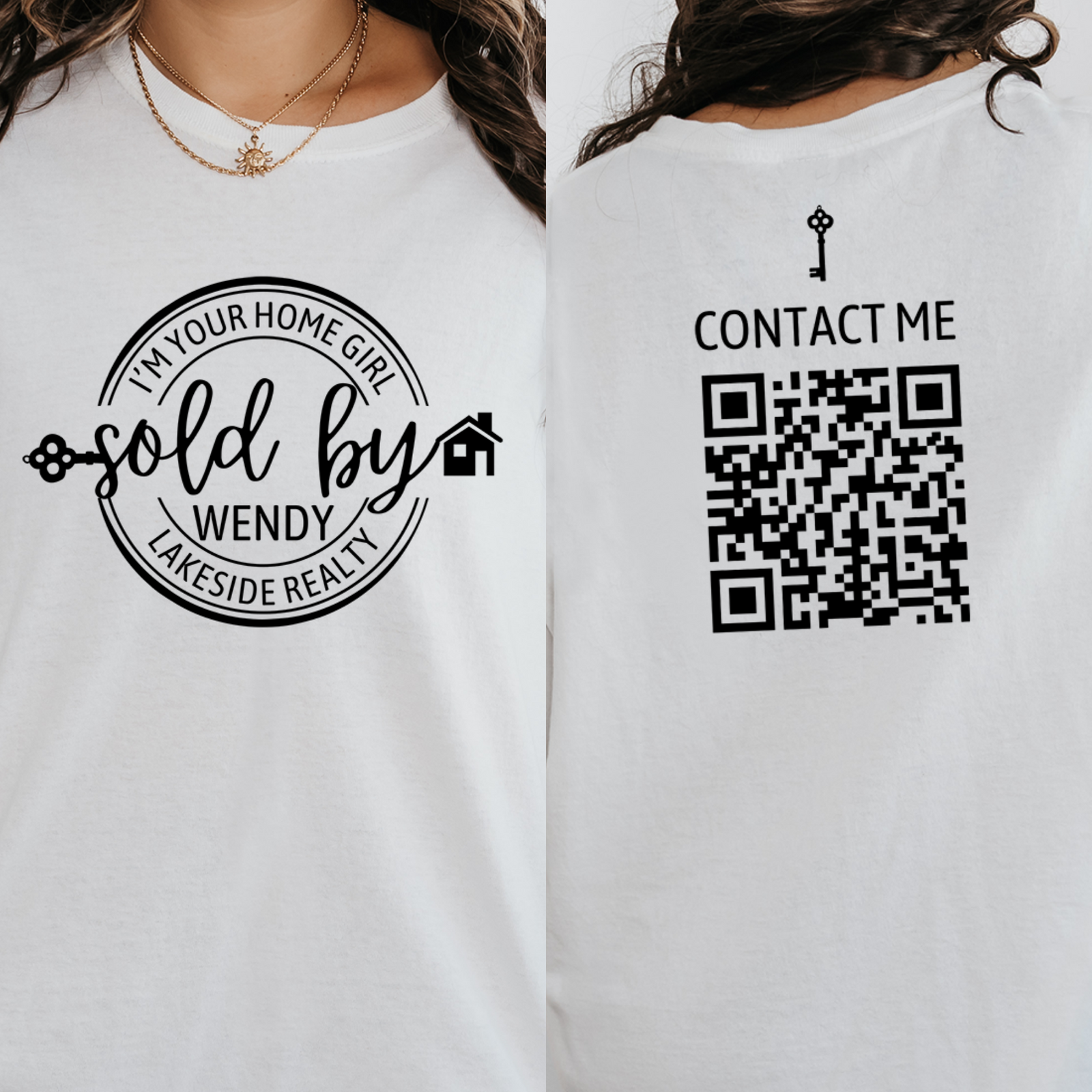 Personalized Real Estate Agent Shirt, I'm Your Home Girl Sold By Contact Me, Custom QR Code Tee, Business Tshirt, Closing Gift for Her
