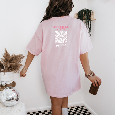Personalized Cloud Nine Bachelorette Shirt, Bride On Cloud Nine, Soft Girl Bachelorette Party, Custom Venmo Buy The Bride A Drink Bach Shirt