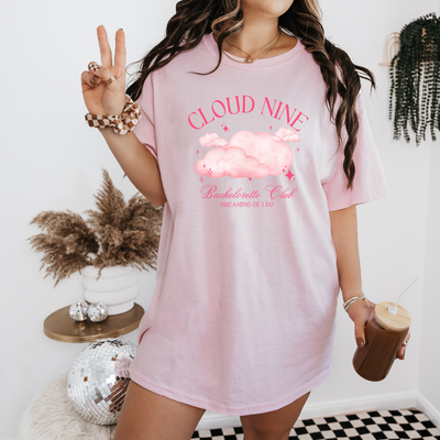 Personalized Cloud Nine Bachelorette Shirt, Bride On Cloud Nine, Soft Girl Bachelorette Party, Custom Venmo Buy The Bride A Drink Bach Shirt