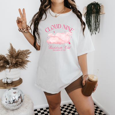 Personalized Cloud Nine Bachelorette Shirt, Bride On Cloud Nine, Soft Girl Bachelorette Party, Custom Venmo Buy The Bride A Drink Bach Shirt