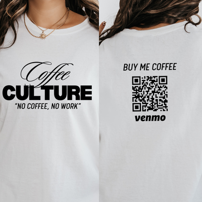 Personalized Coffee Culture Shirts, Custom Venmo Shirts Buy Me Coffee, Funny Gift for Coffee Lovers, Caffeine Addict, Espresso Lovers