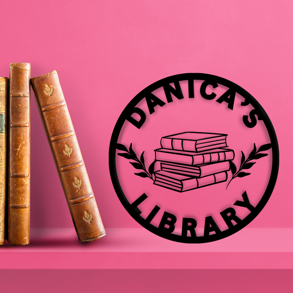 Custom Name Library Sign, Personalized Librarian Gifts for Her, Custom ...